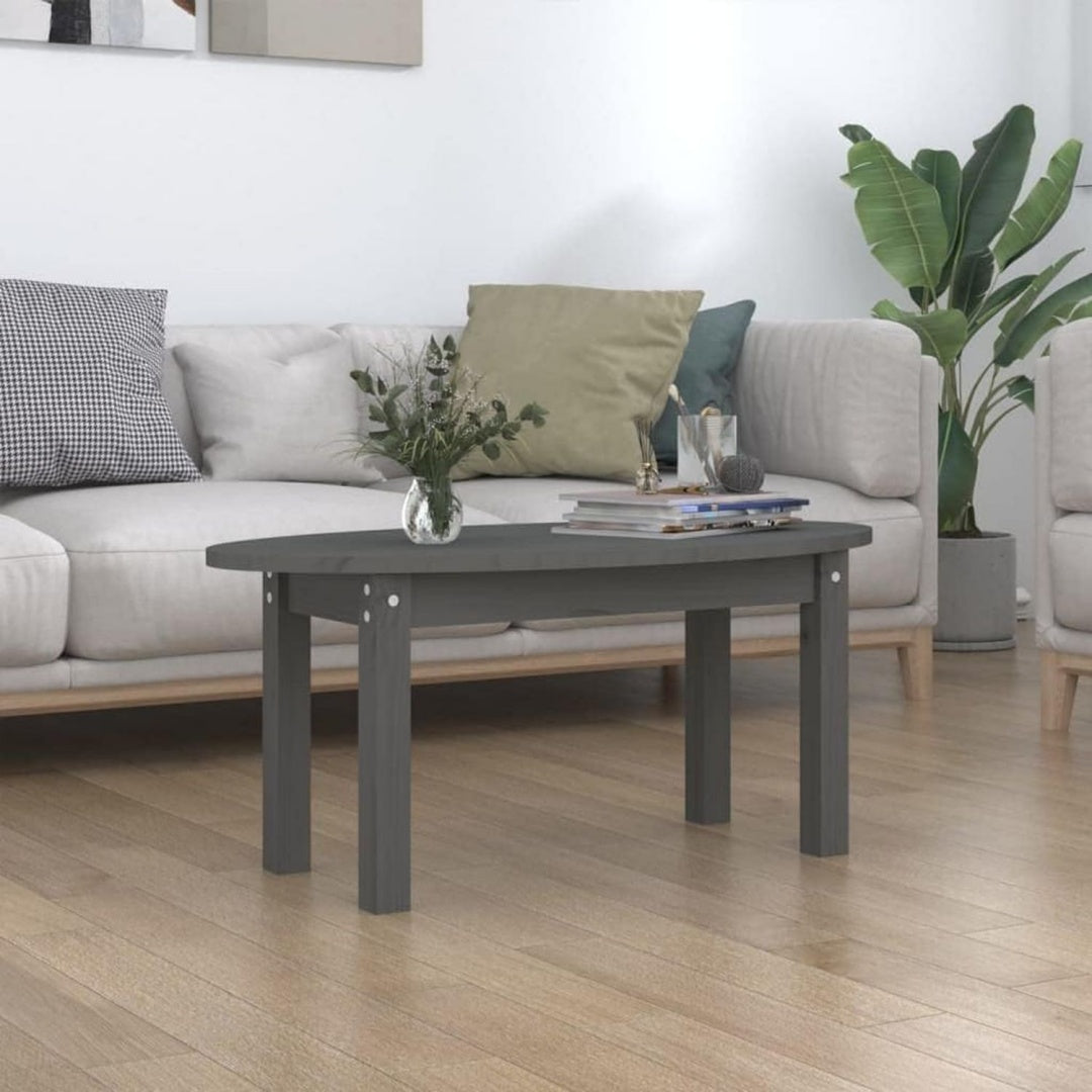 Table basse gris clair 80 x 40 x 35 cm