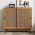 Buffet de salon marron en acier 100 x 37 x 90 cm