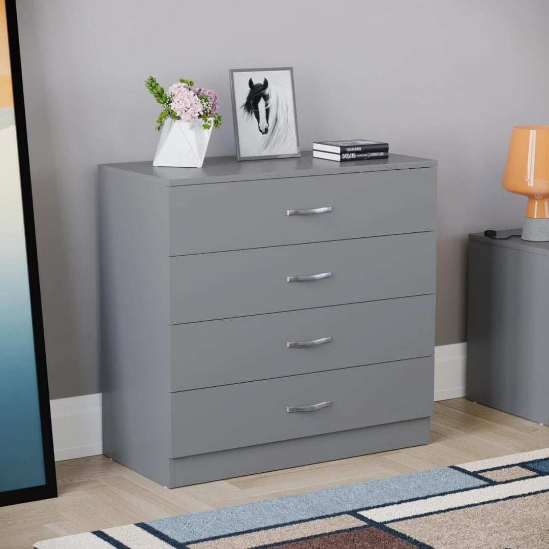 Chiffonnier gris, 36 x 75 x 72 cm 4 tiroirs