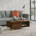 Table basse gris authentique scandinave 90 x 60 x 35 cm