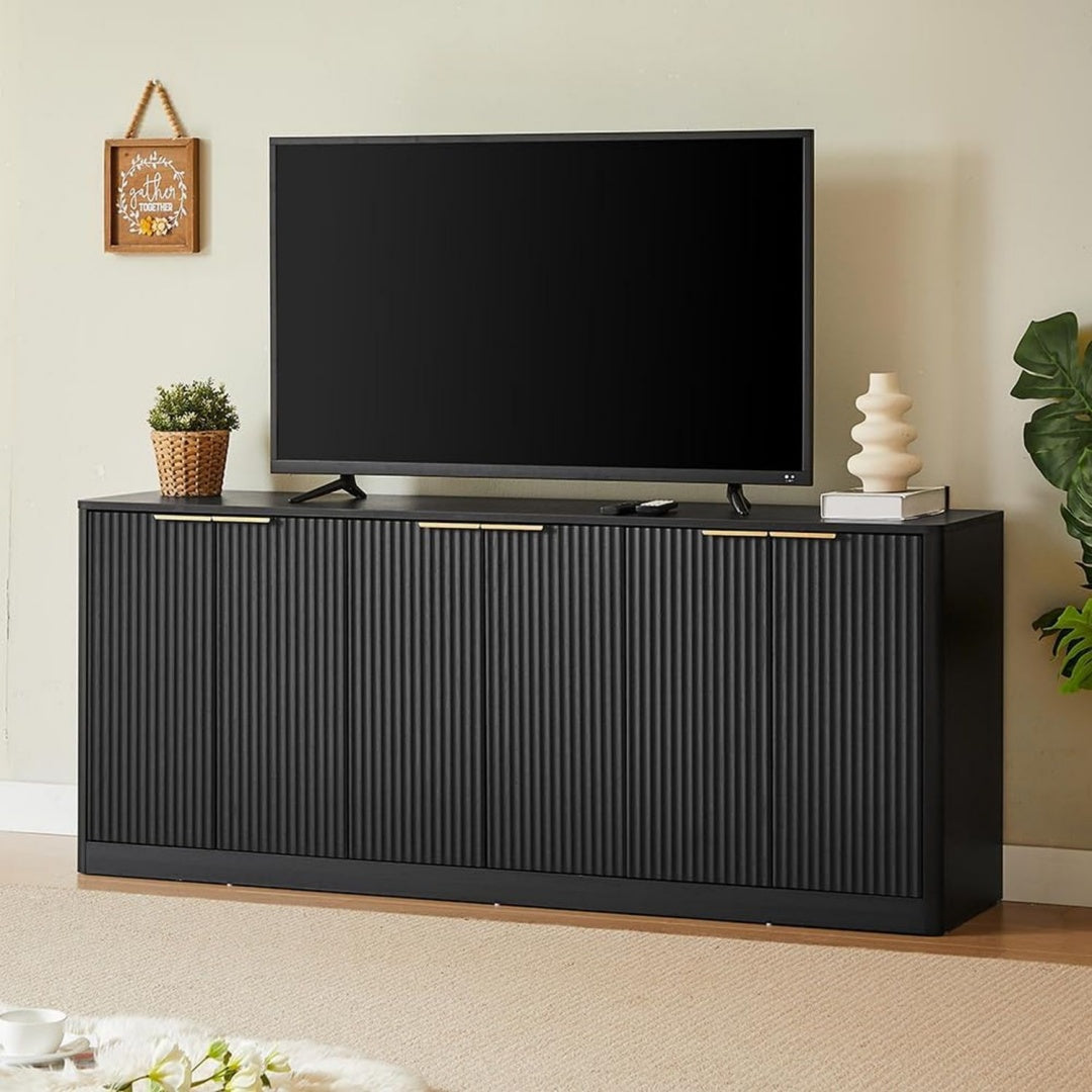 Buffet gris contemporain 40 x 170 x 70.5 cm