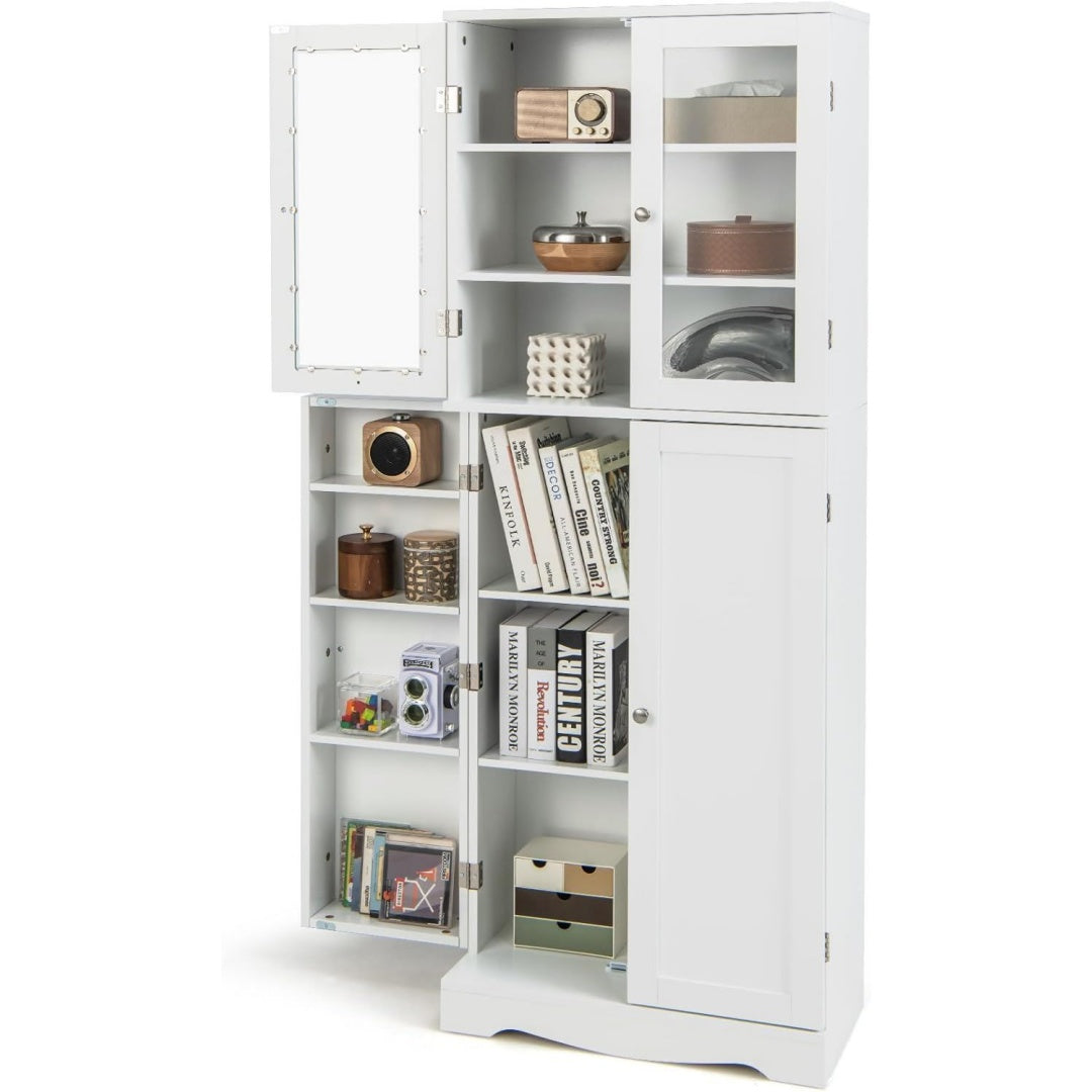 Buffet contemporain 2 portes gris clair