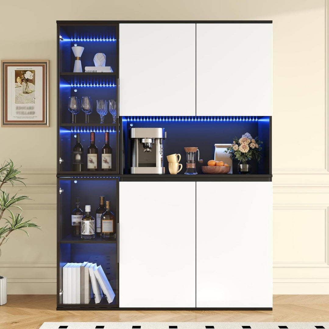 Vitrine gris clair pour la cuisine