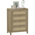 Pratique commode en MDF et rotin