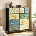Commode rangement creme 10 tiroirs vintage