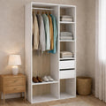 Armoire de rangement marron finition bois