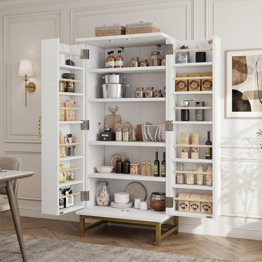 Pratique buffet gris 60 x 40 x 130 cm