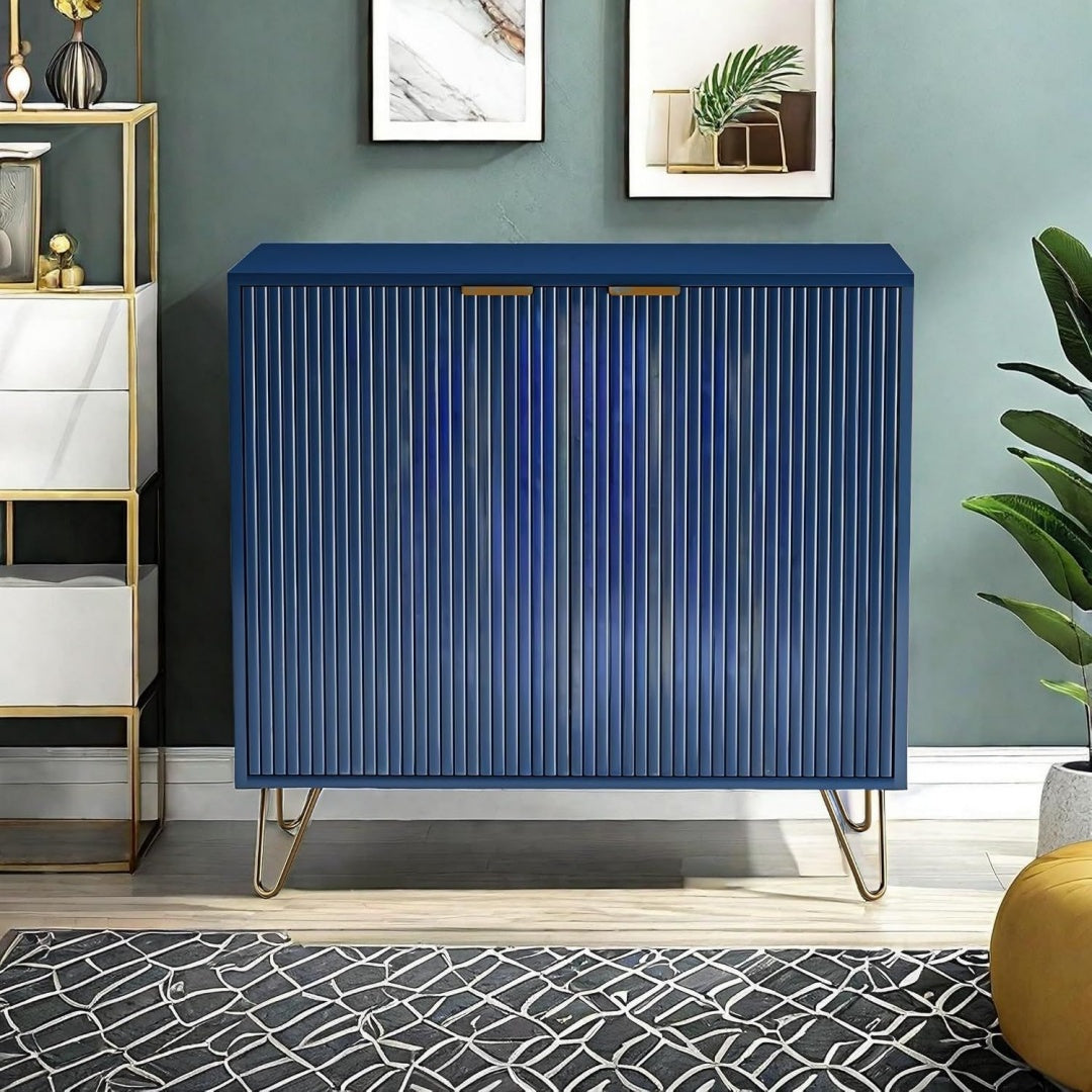 Commode Bleue en metal 60 x 40 x 70 cm