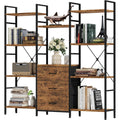 Charme Industriel, bibliotheque murale gris en bois
