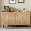 Buffet en MDF teinte beige, quatre portes