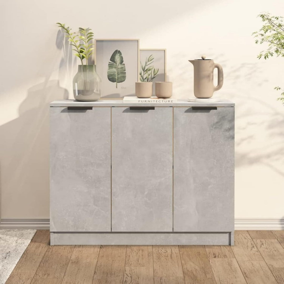 Buffet moderne effet beton marron 90.5 x 30 x 70 cm