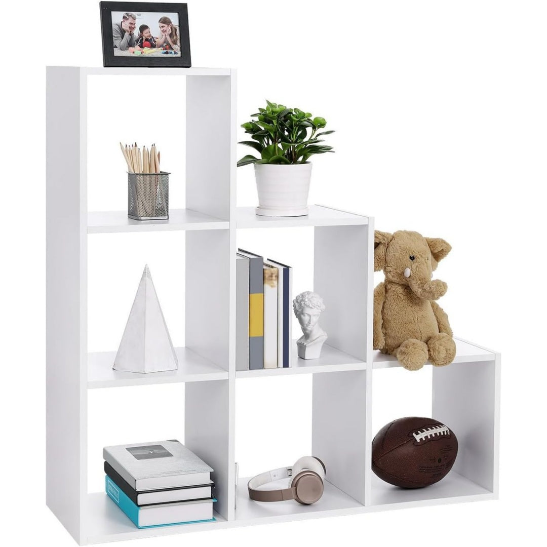 Colonne de rangement allure contemporaine gris clair, structure metallique