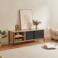 En acier meuble TV gris clair 120 x 40 x 45 cm