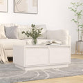 Table basse gris clair avec 2 tiroirs
