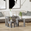 Gris clair tables gigognes bois d'ingenierie