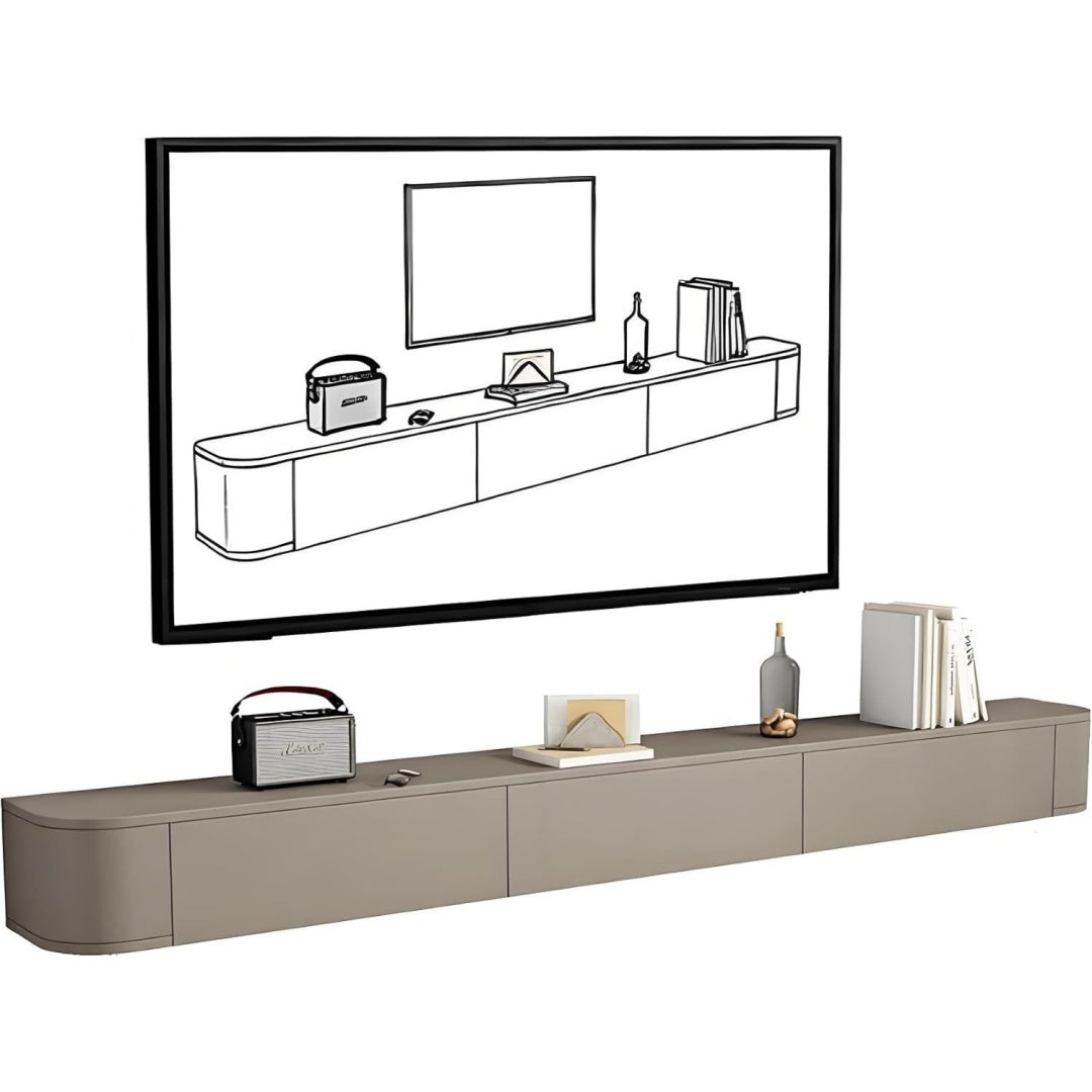 Solution, support mural design gris clair en bois