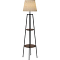 Luminaire sur pied beige 2 etageres